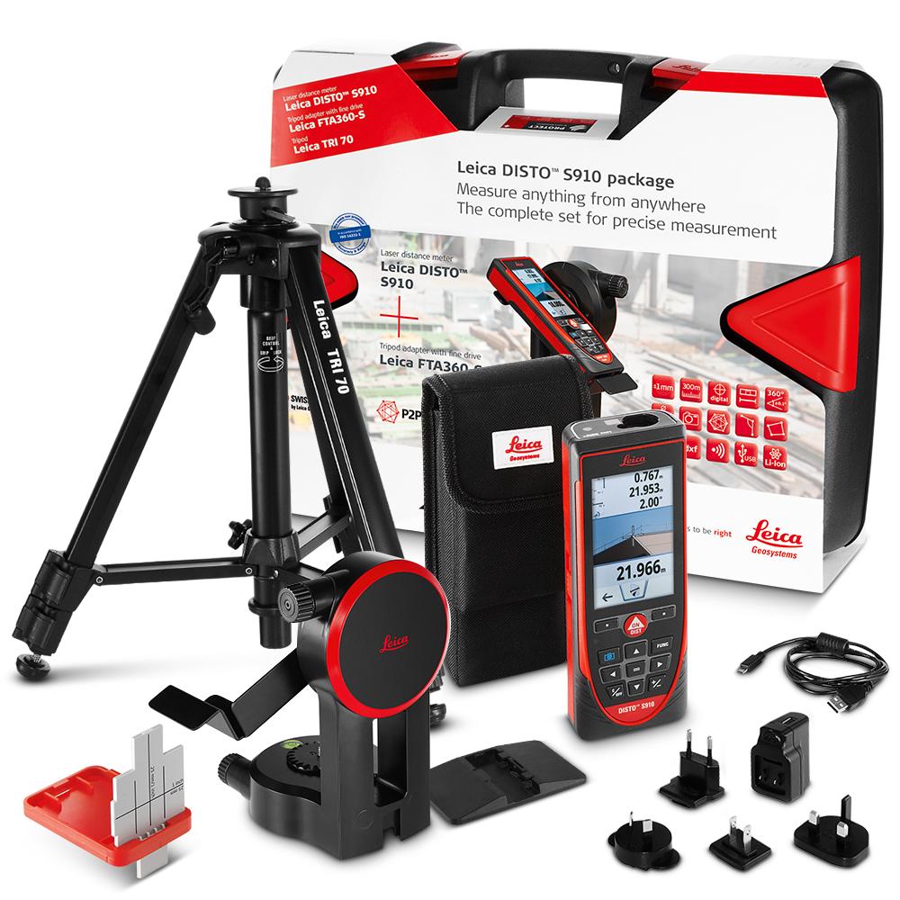 Leica S910PROPACK Laser Distance Measuring Device Pro Pack with TRI70