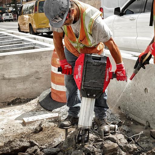 Milwaukee MXFDH2528H-0 + MXFXC406 + MXFC MX FUEL 6.0Ah Li-ion Cordless 28mm ONE-KEY Hex Demolition Jack Hammer Breaker Combo Kit – image 7