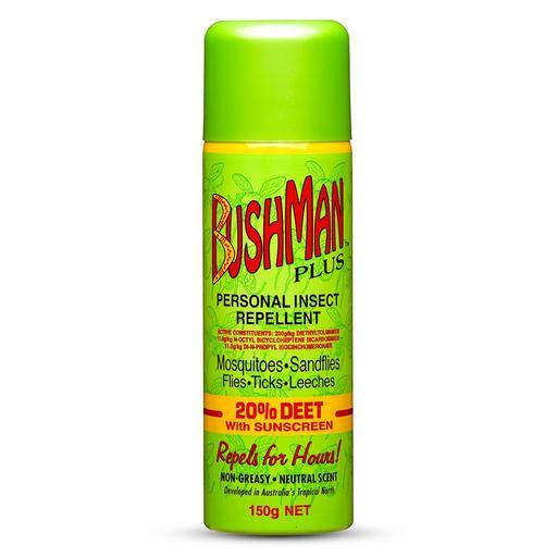 Bushman BP0150A 150g 20% Deet with Sunscreen & Insect Repellent Spray