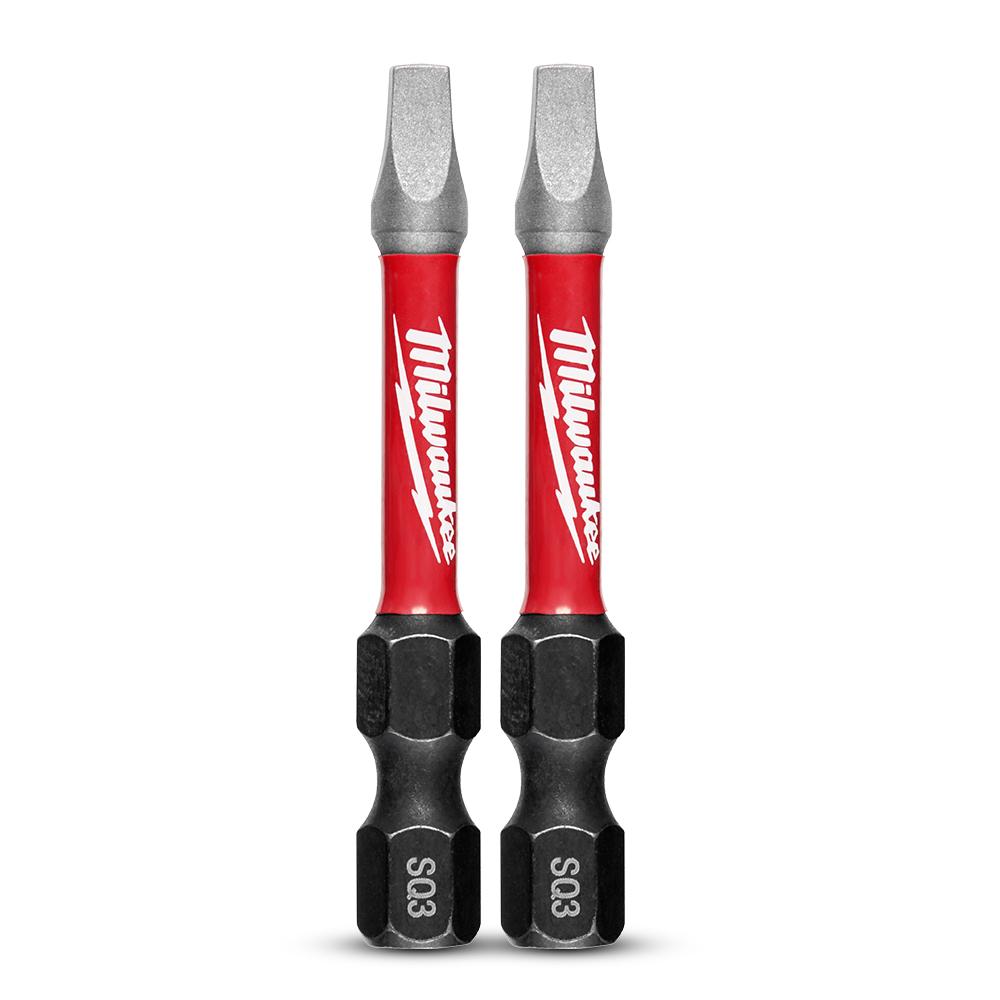 Milwaukee 48324910 2-Pack 50mm (2") SHOCKWAVE Square #3 Power Bit – image 2
