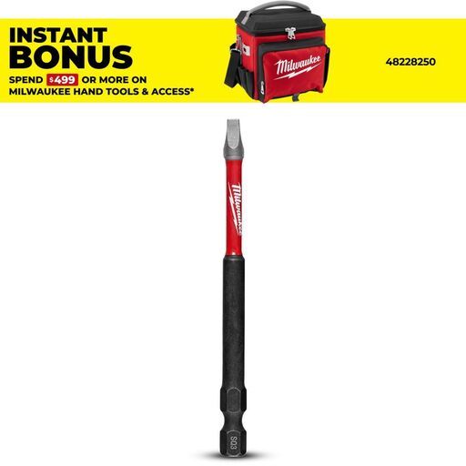 Milwaukee 48324573 89mm (3-1/2") SHOCKWAVE Square #3 Power Bit