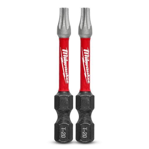 Milwaukee 48324984 2-Pack 50mm (2") SHOCKWAVE Torx T20 Power Bit – image 2