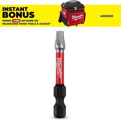 Milwaukee 48324486 50mm (2") SHOCKWAVE Torx T27 Power Bit