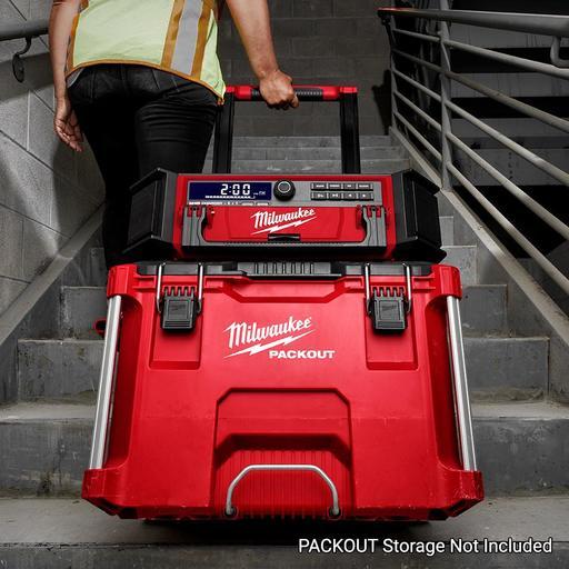 Milwaukee M18PORC-0 18V Li-Ion Cordless PACKOUT Worksite Radio & Charger - Skin Only – image 13