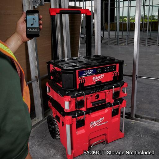 Milwaukee M18PORC-0 18V Li-Ion Cordless PACKOUT Worksite Radio & Charger - Skin Only – image 14
