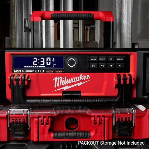 Milwaukee M18PORC-0 18V Li-Ion Cordless PACKOUT Worksite Radio & Charger - Skin Only – image 10