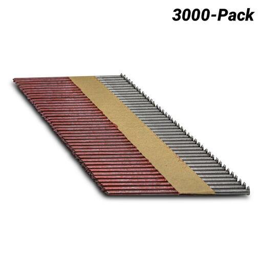 Air BPD AIRS159242 (S31590HDG) 3000-Pack 90mm x 3.15mm 34º Smooth Shank Hot Dip Galvanised Strip Framing Nail