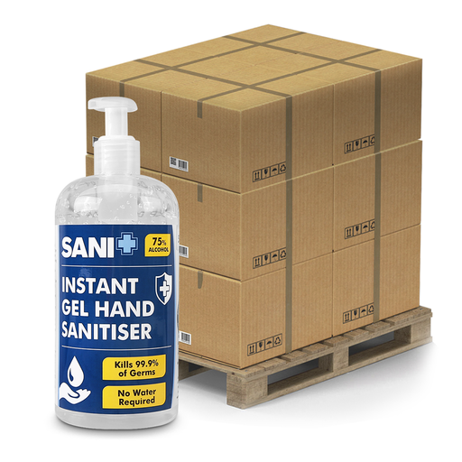 SaniPlus S500SP1F 500mL 75% Alcohol Antibacterial Instant Gel Hand Sanitiser - 1 Full Pallet