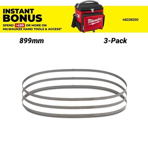 Milwaukee 48390609 3-Pack 899mm Compact Extreme Thick Metal Bandsaw Blades 
