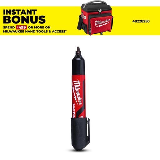 Milwaukee 48223255 INKZALL Black Large Chisel Tip Marker
