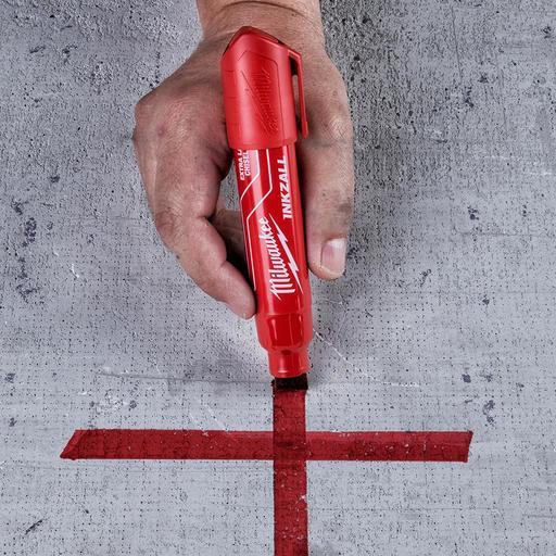 Milwaukee 48223266 INKZALL Red Extra Large Chisel Tip Marker – image 5