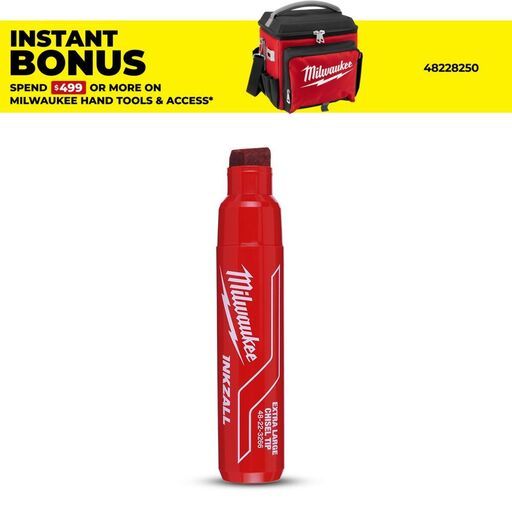 Milwaukee 48223266 INKZALL Red Extra Large Chisel Tip Marker