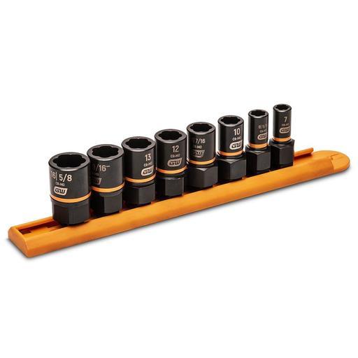 GEARWRENCH 84782 8pce 1/4" & 3/8" Drive Bolt Biter Impact Extraction Socket Set