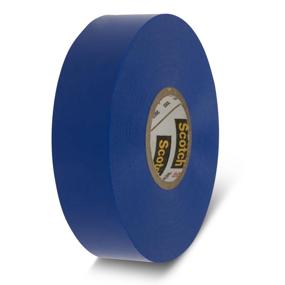3M 80610833925 19mm x 20mm Scotch 35 Blue Premium Vinyl Electrical Tape