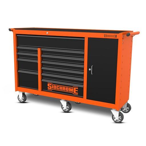 Sidchrome SCMT50276OB 11 Drawer Triple Bank Roller Cabinet - Orange & Black – image 2