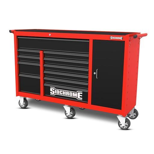 Sidchrome SCMT50276RB 11 Drawer Triple Bank Roller Cabinet - Red & Black – image 2