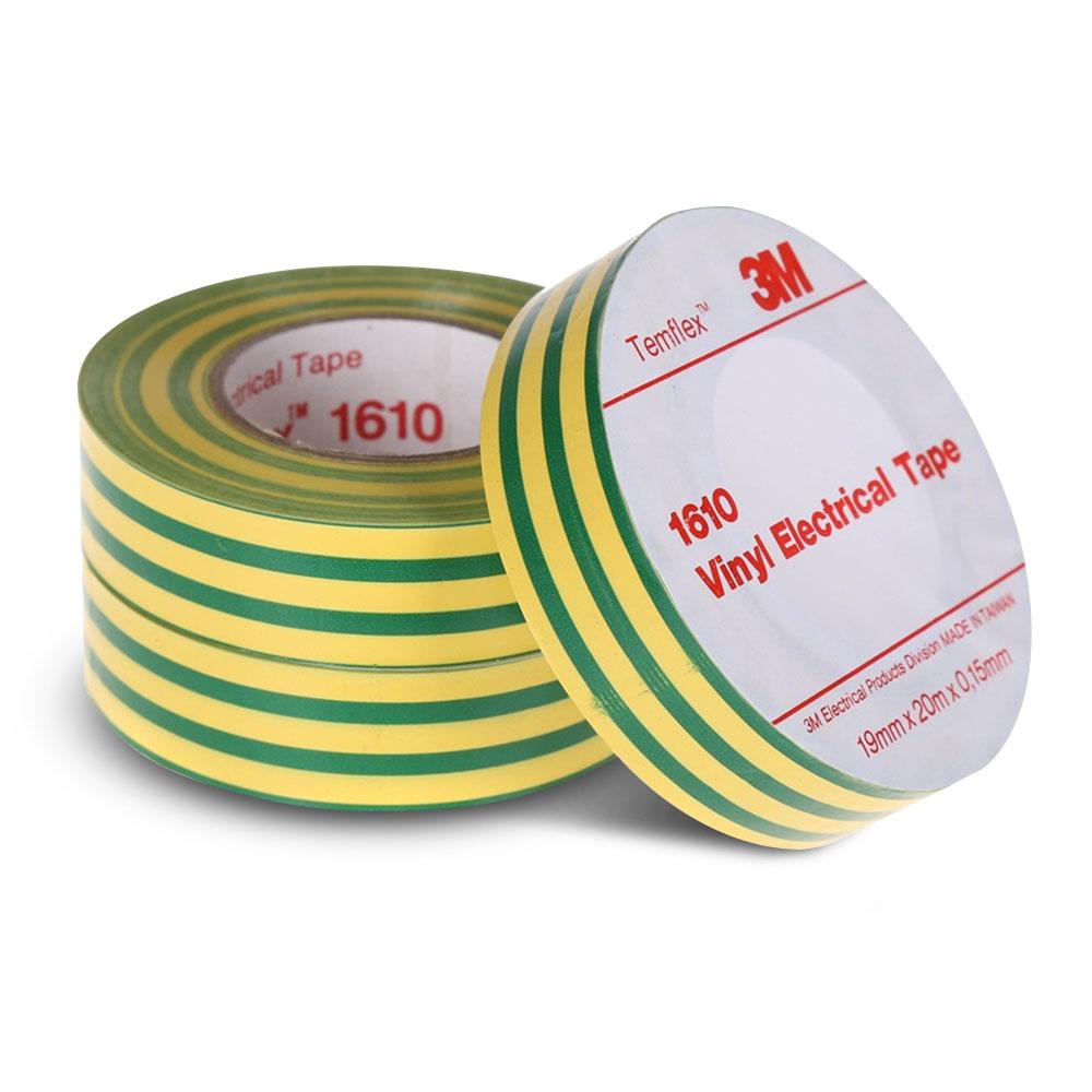 3/8 inch(9mm) Colored Electrical Tape - Other Widths ,Green [264 Rolls], Size: 0.000