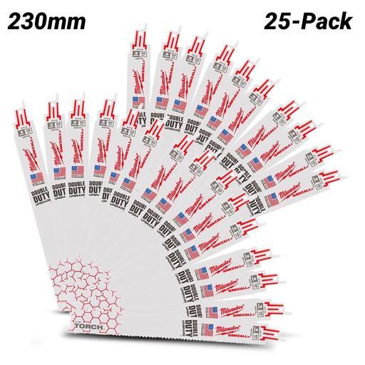 Milwaukee 48008713 25pce 230mm SAWZALL 10TPI Bi-Metal Reciprocating Saw Blade – image 2