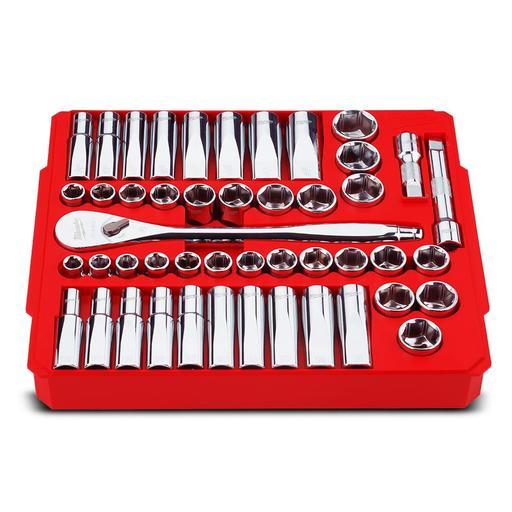 Milwaukee 48229010 47pce 1/2" Drive Metric & SAE Ratchet & Socket Set – image 5