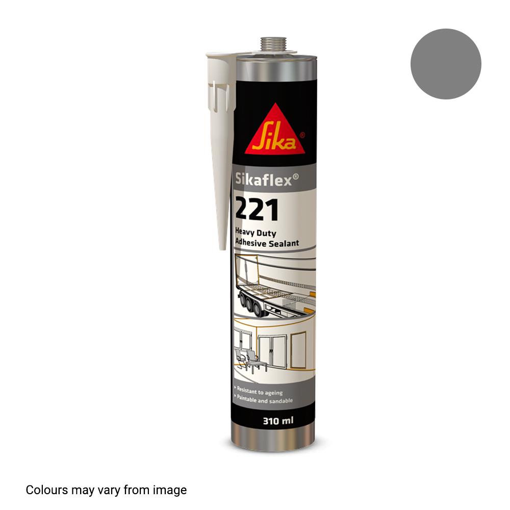 Sika 520409 310ml Sikaflex 221 Polyurethane Adhesive - Grey – image 1