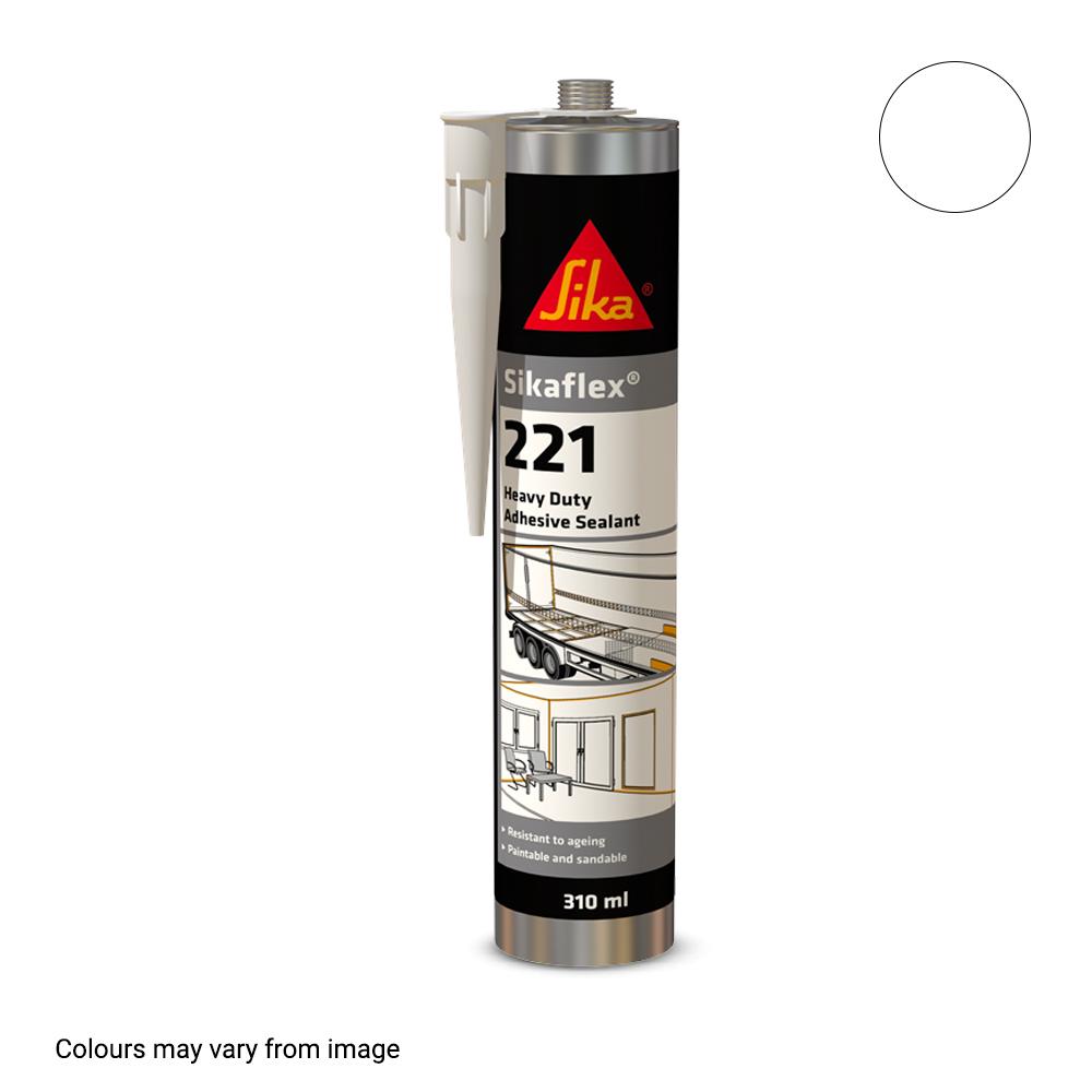 Sika 520359 310ml Sikaflex 221 Polyurethane Adhesive - White – image 1