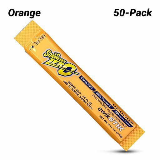 Sqwincher SQ0100 50-Pack Sugar Free Qwik Stiks - Orange