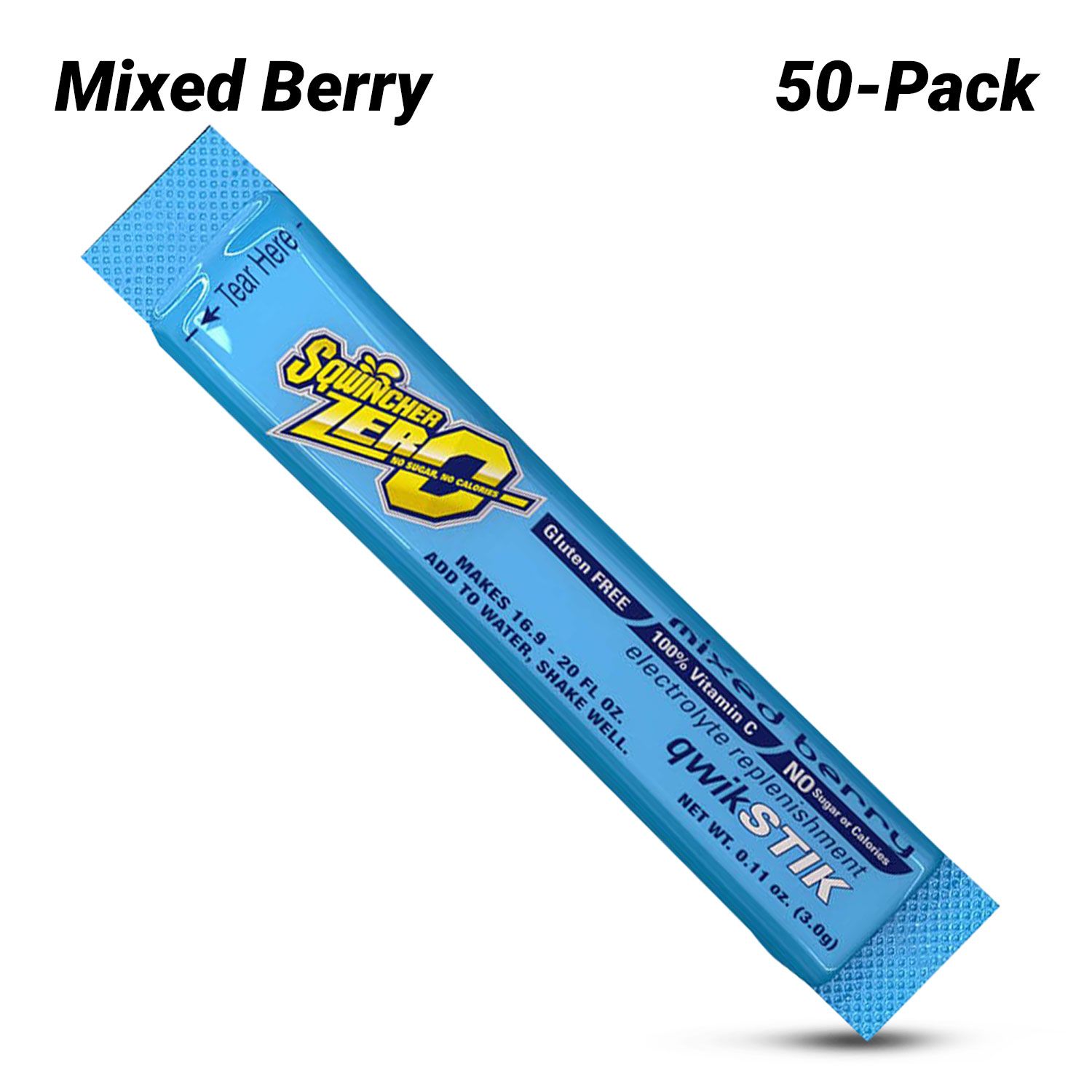 Sqwincher SQ0101 50-Pack Sugar Free Qwik Stiks - Mixed Berry – image 1