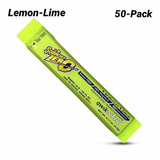 Sqwincher SQ0107 50-Pack Sugar Free Qwik Stiks - Lemon Lime