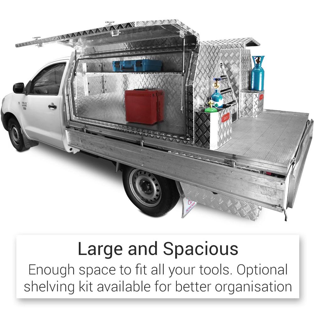 Daytona FIS1700 3mm 1700mm x 530mm x 820mm Full Lid Aluminium Tool Box – image 9