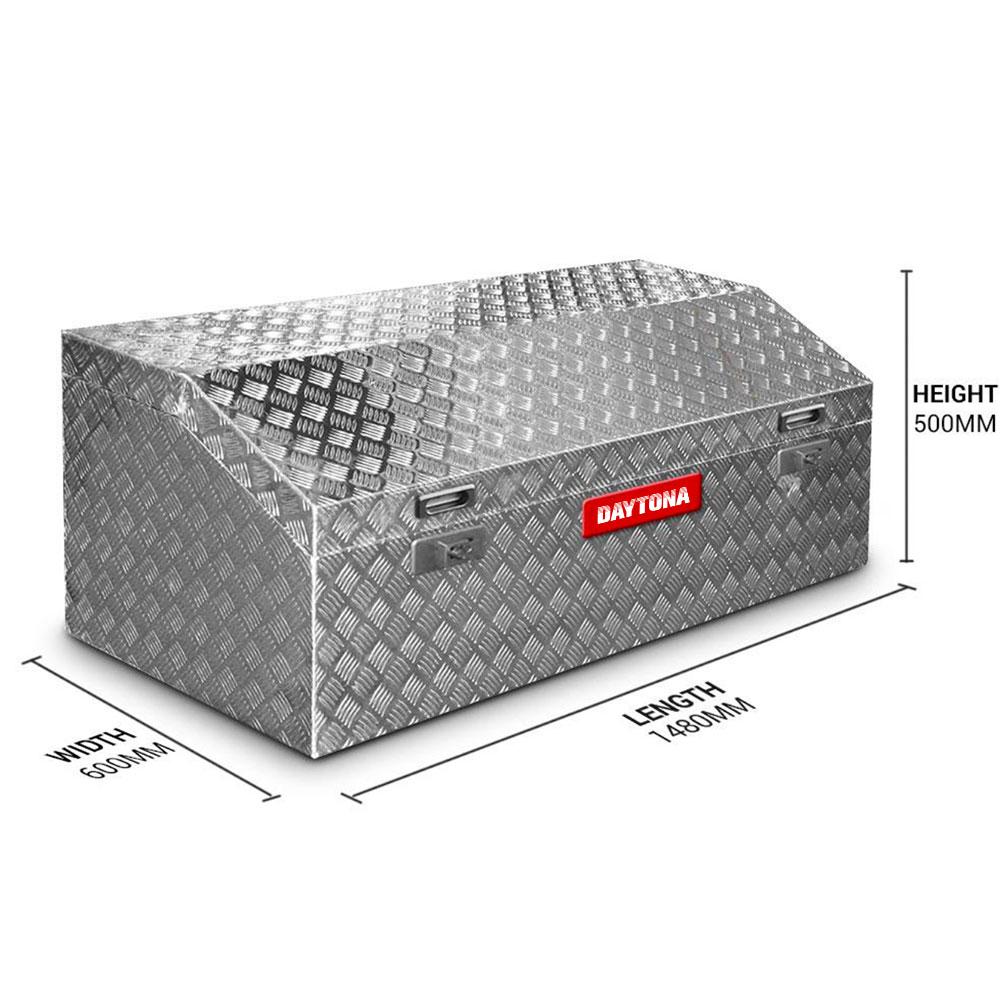 Daytona STS1400 3mm 1480 x 600 x 500mm Slanted Lid Aluminium Tool Box