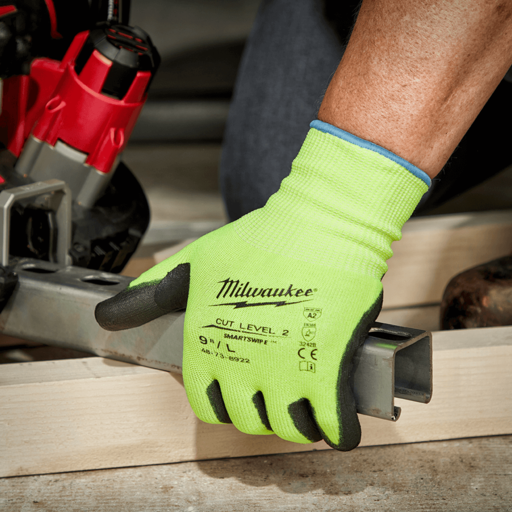 Milwaukee 4873892 High Visibility Cut Level 2 Polyurethane Dipped Gloves – image 5