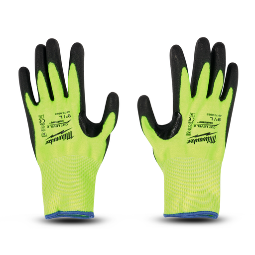 Milwaukee 4873892 High Visibility Cut Level 2 Polyurethane Dipped Gloves – image 3