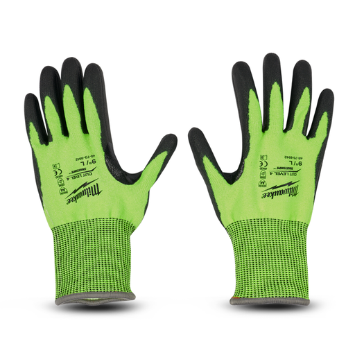 Milwaukee 4873894 High Visibility Cut Level 4 Polyurethane Dipped Gloves – image 3