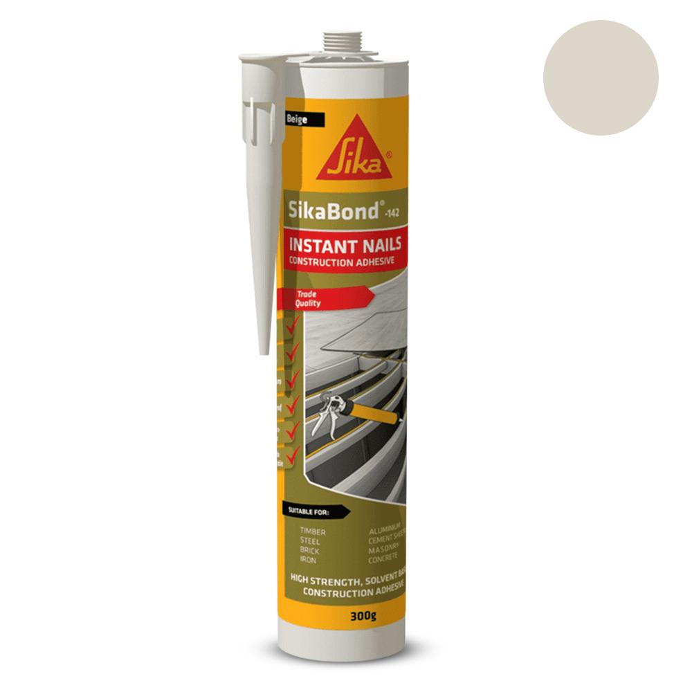 Sika 92557 300ml SikaBond 142 Instant Nails Contact Adhesive Cartridge - Beige – image 1