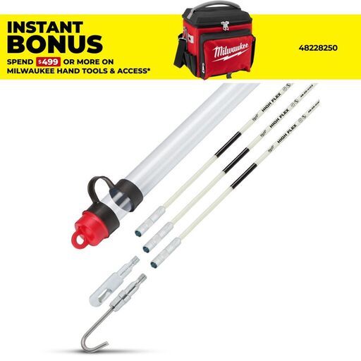 Milwaukee 48224154 4.5m (15ft) High Flex Fish Stick Cable Rod Feeder