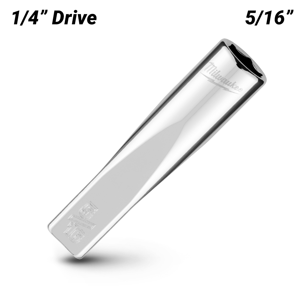 Milwaukee 45349016 1/4’’ Drive 5/16’’ SAE 6-Point Deep Socket – image 2