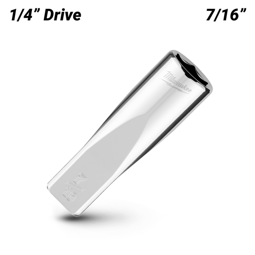 Milwaukee 45349019 1/4’’ Drive 7/16’’ SAE 6-Point Deep Socket – image 2