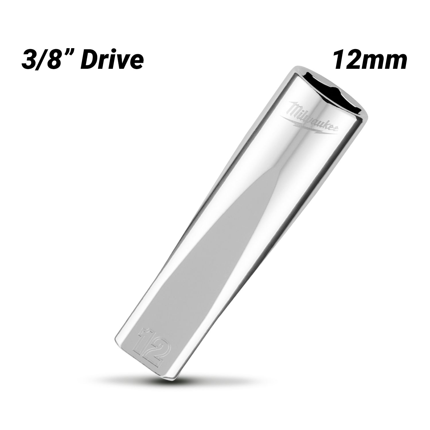 Milwaukee 45340012 3/8’’ 12mm Metric 6-Point Deep Socket – image 2