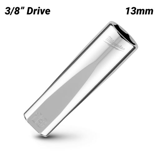 Milwaukee 45340013 3/8’’ Drive 13mm Metric 6-Point Deep Socket – image 2