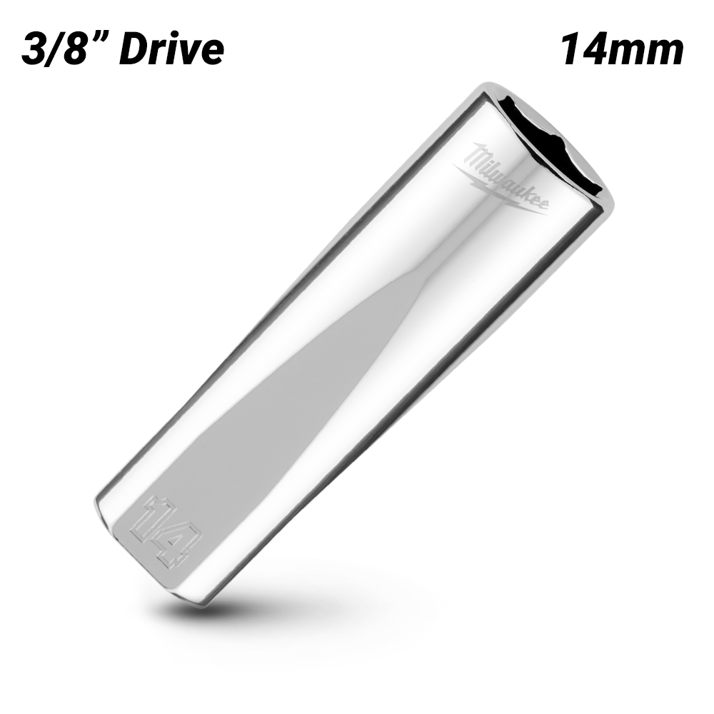 Milwaukee 45340014 3/8’’ Drive 14mm Metric 6-Point Deep Socket – image 2