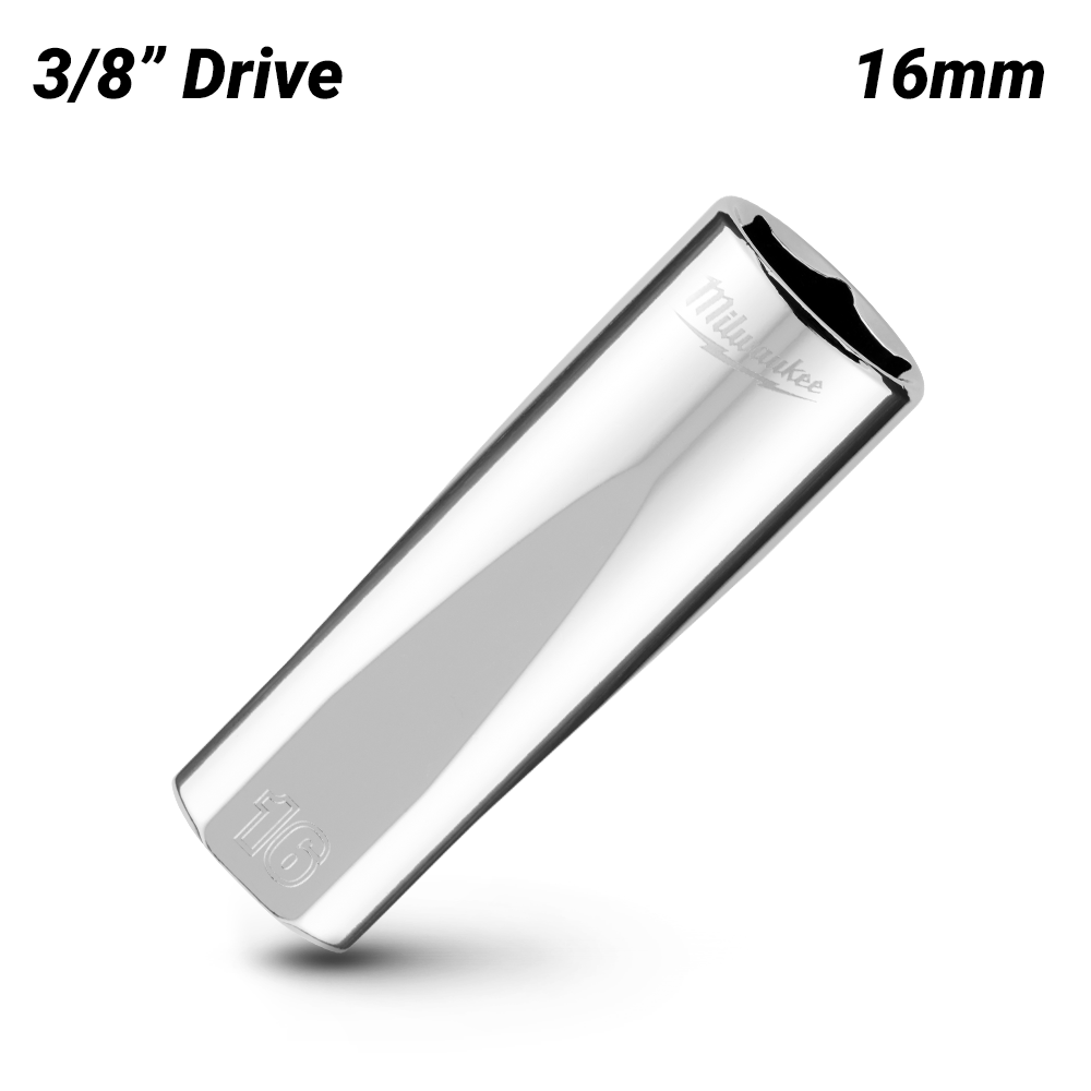Milwaukee 45349095 3/8’’ Drive 16mm Metric 6-Point Deep Socket – image 2