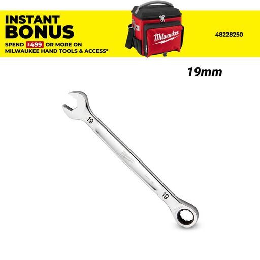 Milwaukee 45969319 19mm Metric Ratcheting Combination Wrench