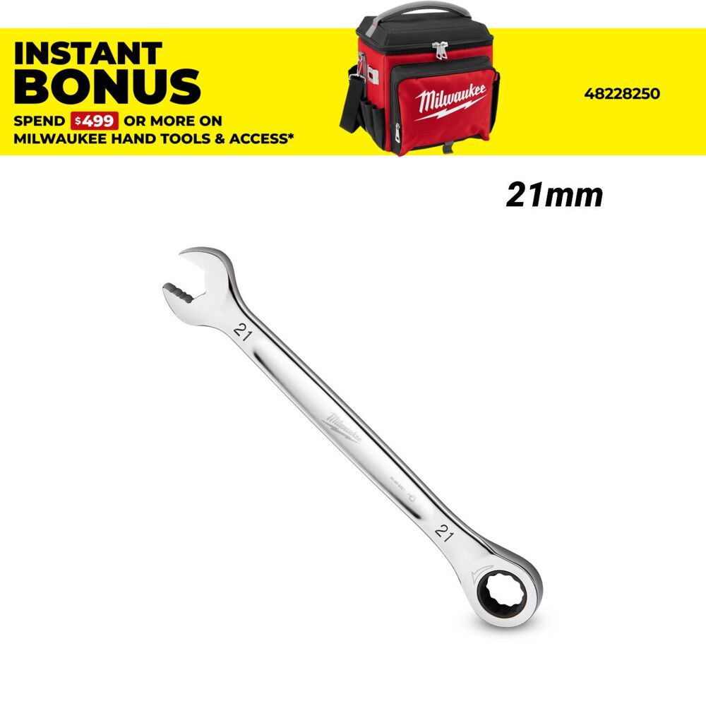 Milwaukee 45969321 21mm Metric Ratcheting Combination Wrench – image 1