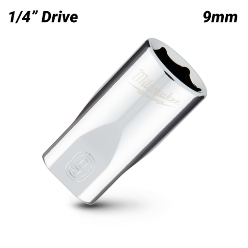 Milwaukee 45349035 1/4’’ Drive 9mm Metric 6-Point Standard Socket – image 2