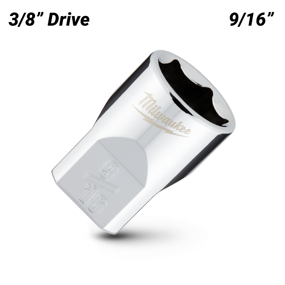 Milwaukee 45349065 3/8’’ Drive 9/16’’ SAE 6-Point Standard Socket – image 2