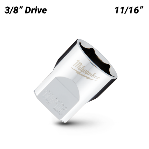 Milwaukee 45349067 3/8’’ Drive 11/16’’ SAE6-Point Standard Socket – image 2