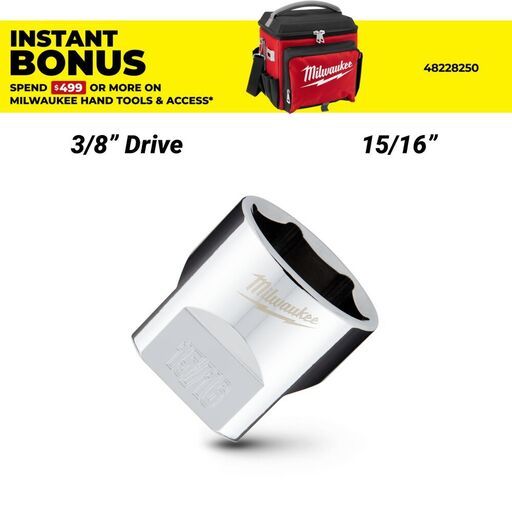 Milwaukee 45349071 3/8’’ Drive 15/16’’ SAE 6-Point Standard Socket