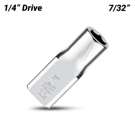 Milwaukee 45349002 1/4’’ Drive 7/32" SAE 6-Point Standard Socket – image 2