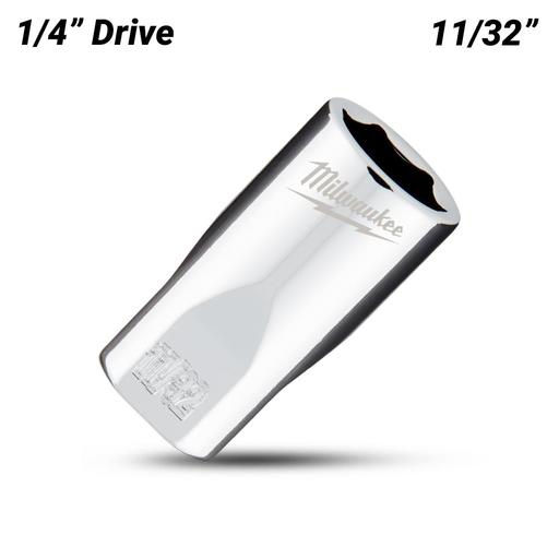 Milwaukee 45349006 1/4’’ Drive 11/32" SAE 6-Point Standard Socket – image 2