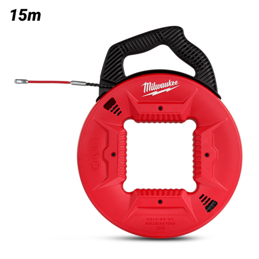 Milwaukee 48224192 15m 50ft Polyester Fish Tape Metal Leader – image 2